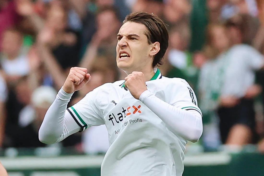 Florian Neuhaus rettete Borussia Mönchengladbach bei Werder Bremen einen Punkt.