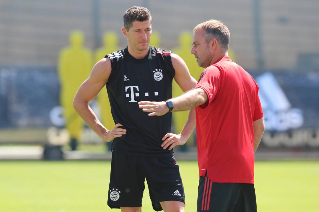 FC Bayern Muenchen Training And press conference, PK, Pressekonferenz MUNICH, GERMANY - AUGUST 07: Head coach Hansi Fli
